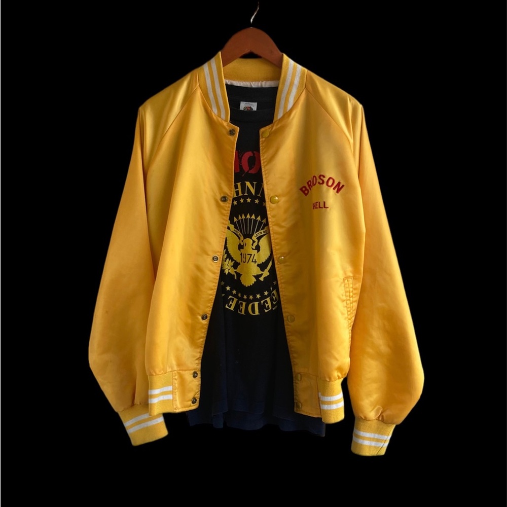 Vintage 70s/80s Siam Sportswear varsity bomber jacket birdson shell L